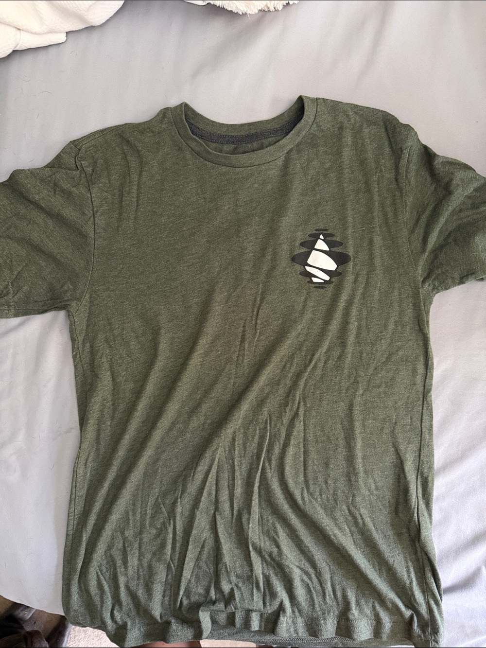Volcom Olive Green Short Sleeve Tee with Small Chest Graphic